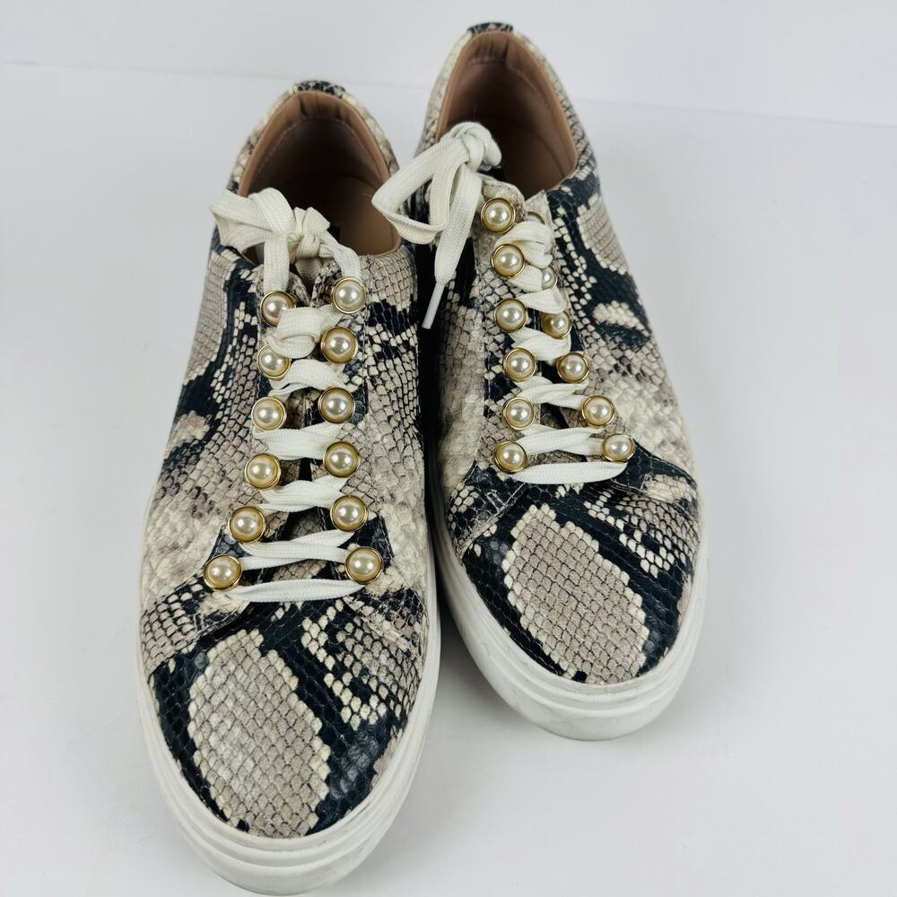 Stuart Weitzman Roccia Excelsa Python Pearl Sneakers Size 8.5 Boxed - Picture 7 of 11